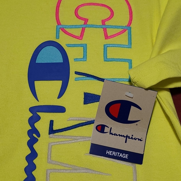 NWT RARE Champion Yellow T-shirt - Picture 4 of 5